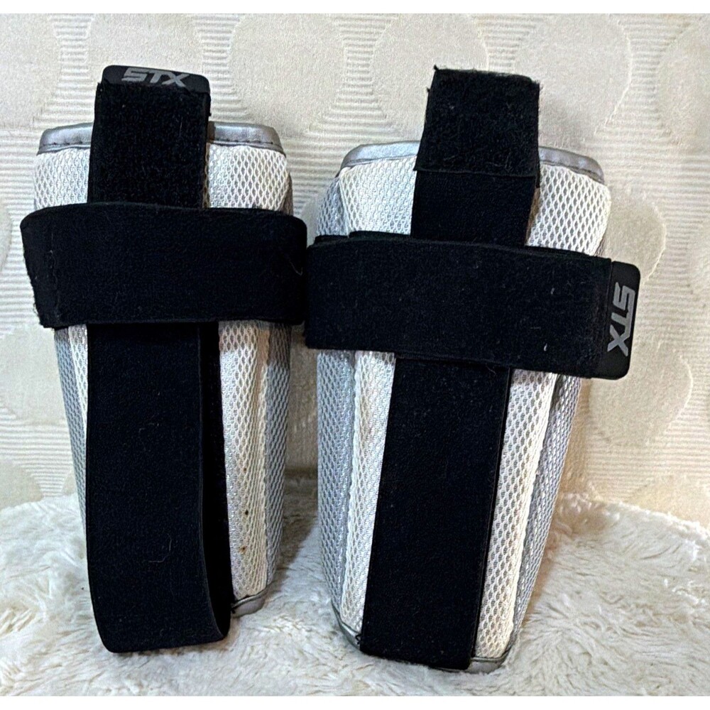 STX Lacrosse Shoulder Pad Replacement Bicep Guards Pair Gray Black 7 Inch
